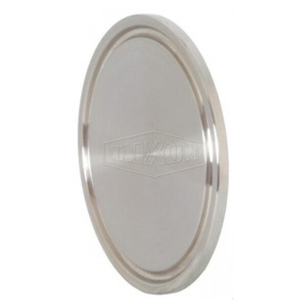 Solid End Cap, 4 in, 316L SS, Domestic